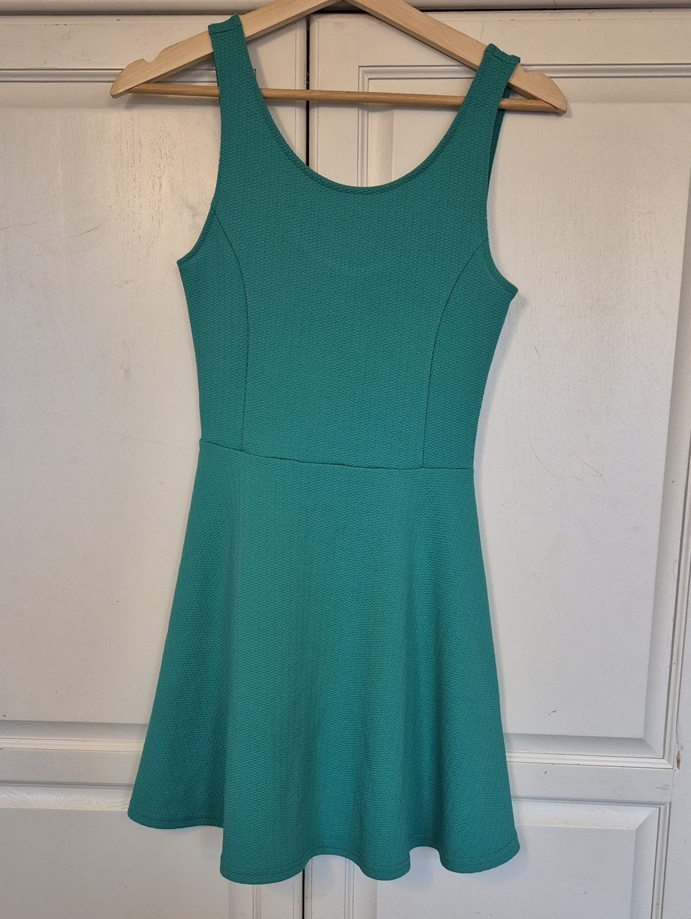 Sleeveless Teal Fit & Flare Dress